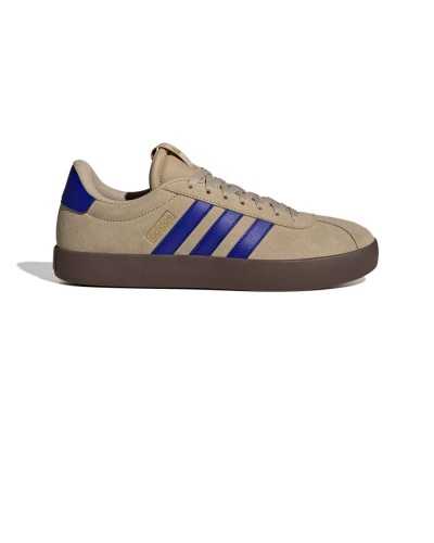 Scarpe Sportive Sneakers Adidas VL Court 3.0 uomo Beige Blue Suede - Sport shoes Sneakers Adidas VL Court 3.0 Mens Beige Blue Suede - chaussures Adidas VL Court 3.0 pour homme, beige et bleu, en daim. - Adidas VL Court 3.0 Herren-Sneaker, beige-blaues Wildleder
