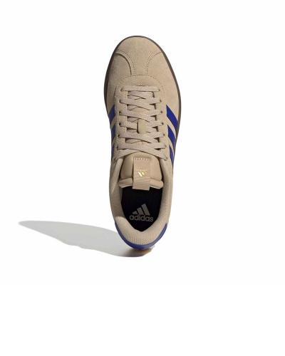 Scarpe Sportive Sneakers Adidas VL Court 3.0 uomo Beige Blue Suede - Sport shoes Sneakers Adidas VL Court 3.0 Mens Beige Blue Suede - chaussures Adidas VL Court 3.0 pour homme, beige et bleu, en daim. - Adidas VL Court 3.0 Herren-Sneaker, beige-blaues Wildleder
