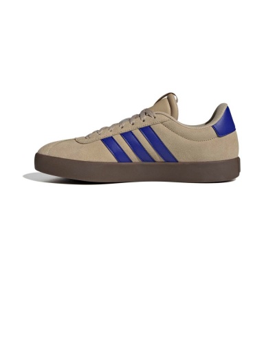 Scarpe Sportive Sneakers Adidas VL Court 3.0 uomo Beige Blue Suede - Sport shoes Sneakers Adidas VL Court 3.0 Mens Beige Blue Suede - chaussures Adidas VL Court 3.0 pour homme, beige et bleu, en daim. - Adidas VL Court 3.0 Herren-Sneaker, beige-blaues Wildleder