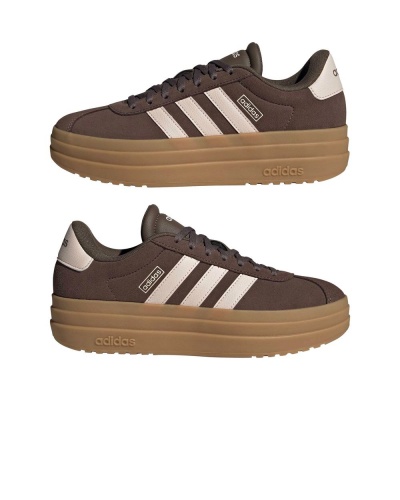 Scarpe sportive sneakers adidas VL Court Bold Platform Donna Marrone Rosa - Sports Shoes Sneakers Adidas VL Court Bold Platform Womens Brown Pink - chaussures de sport Adidas VL Court Bold Platform pour femmes, marron et rose - Adidas VL Court Bold Platform Damen-Sneaker, braun-rosa