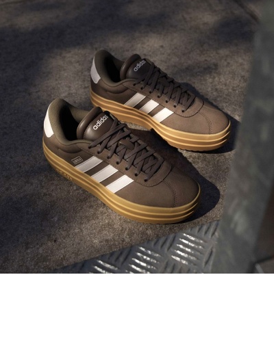 Scarpe sportive sneakers adidas VL Court Bold Platform Donna Marrone Rosa - Sports Shoes Sneakers Adidas VL Court Bold Platform Womens Brown Pink - chaussures de sport Adidas VL Court Bold Platform pour femmes, marron et rose - Adidas VL Court Bold Platform Damen-Sneaker, braun-rosa