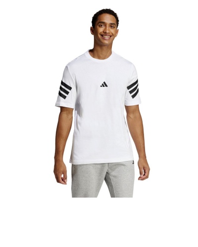 maglia maglietta T-Shirt tempo libero adidas Future Icons 3-Stripes Cotone Uomo Bianco - adidas Future Icons 3-Stripes Cotton Men's Leisure T-Shirt White - T-shirt décontracté adidas Future Icons 3-Stripes en coton pour homme, blanc - adidas Future Icons 3-Streifen Baumwolle Herren Freizeit T-Shirt Weiß