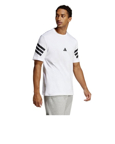 maglia maglietta T-Shirt tempo libero adidas Future Icons 3-Stripes Cotone Uomo Bianco - adidas Future Icons 3-Stripes Cotton Men's Leisure T-Shirt White - T-shirt décontracté adidas Future Icons 3-Stripes en coton pour homme, blanc - adidas Future Icons 3-Streifen Baumwolle Herren Freizeit T-Shirt Weiß