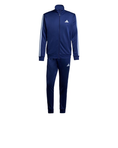 Tuta Sportiva ADIDAS Basic 3-Stripes Uomo Poliestere Blue Bianco - Sport leisure Tracksuit ADIDAS Basic 3-Stripes Mens Polyester Blue White - Survêtement sport et loisirs ADIDAS Basic 3-Stripes Homme Polyester Bleu Blanc - Sport Freizeit Trainingsanzug ADIDAS Basic 3-Streifen Herren Polyester Blau Weiß
