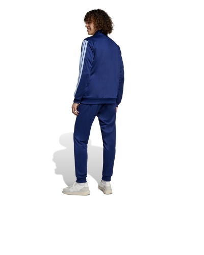 Tuta Sportiva ADIDAS Basic 3-Stripes Uomo Poliestere Blue Bianco - Sport leisure Tracksuit ADIDAS Basic 3-Stripes Mens Polyester Blue White - Survêtement sport et loisirs ADIDAS Basic 3-Stripes Homme Polyester Bleu Blanc - Sport Freizeit Trainingsanzug ADIDAS Basic 3-Streifen Herren Polyester Blau Weiß