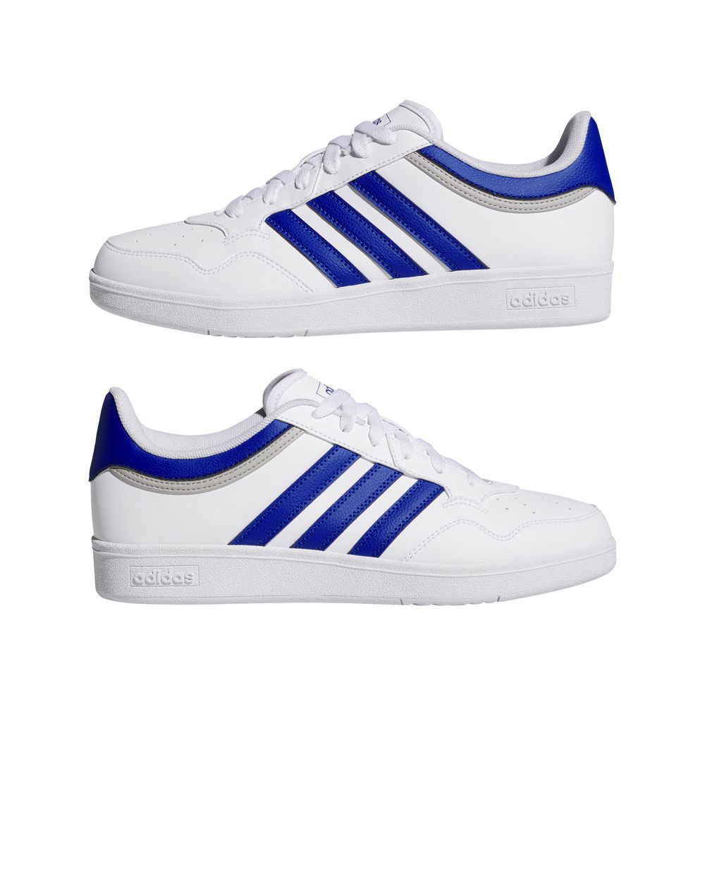 Chaussures sportif Sneakers Homme Adidas achats HOOPS 4.0 Low Blanc Bleu