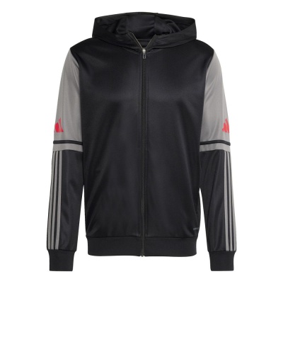 Giacca tuta allenamento Adidas Squadra 25 cappuccio Poliestere Uomo Nero - Training Suit Jacket Adidas Squadra 25 Hooded Polyester Mens Black - Veste de survêtement à capuche Adidas Squadra 25 en polyester pour homme Noir - Trainingsanzugjacke Adidas Squadra 25 mit Kapuze Polyester Herren Schwarz