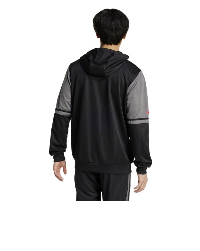 Giacca tuta allenamento Adidas Squadra 25 cappuccio Poliestere Uomo Nero - Training Suit Jacket Adidas Squadra 25 Hooded Polyester Mens Black - Veste de survêtement à capuche Adidas Squadra 25 en polyester pour homme Noir - Trainingsanzugjacke Adidas Squadra 25 mit Kapuze Polyester Herren Schwarz