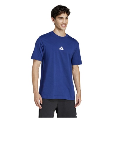 maglia maglietta T-Shirt tempo libero adidas ESSENTIALS SMALL LOGO Cotone Uomo Blue Navy - T-Shirt Leisure adidas ESSENTIALS SMALL LOGO Cotton Mens Navy Blue - T-shirt Loisirs adidas ESSENTIALS PETIT LOGO Coton Homme Bleu Marine - T-Shirt Freizeit adidas ESSENTIALS SMALL LOGO Baumwolle Herren Marineblau