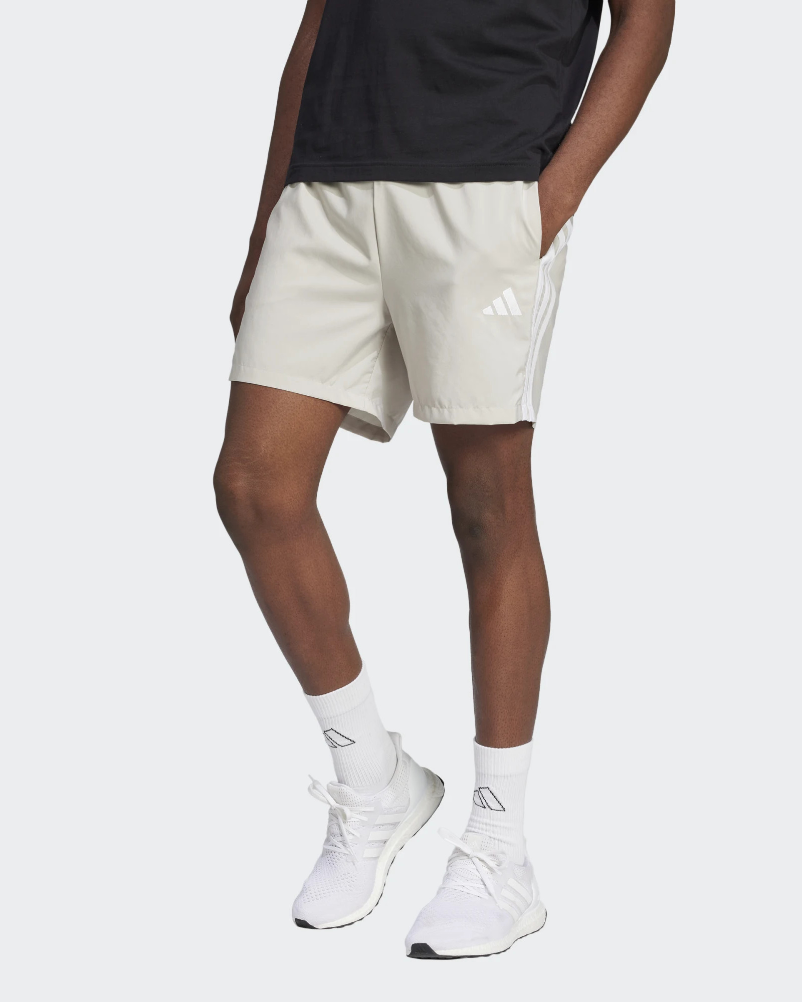 Adidas Essentials 3 Stripes Chelsea Woven Herren Shorts Shorts Beige - Bild 8 von 11