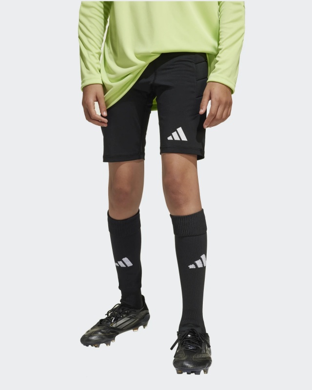 pantaloncini Portiere Addias Ragazzi unisex Squadra 25 Goalkeeper GK nero CON PROTEZIONI - Addias Goalkeeper Shorts Boys Unisex Team 25 GK Black WITH PROTECTIONS - Short de gardien de but Addias pour garçon, unisexe, Team 25 GK, noir, AVEC PROTECTIONS - Addias Torwartshorts Jungen Unisex Team 25 GK Schwarz MIT SCHUTZ