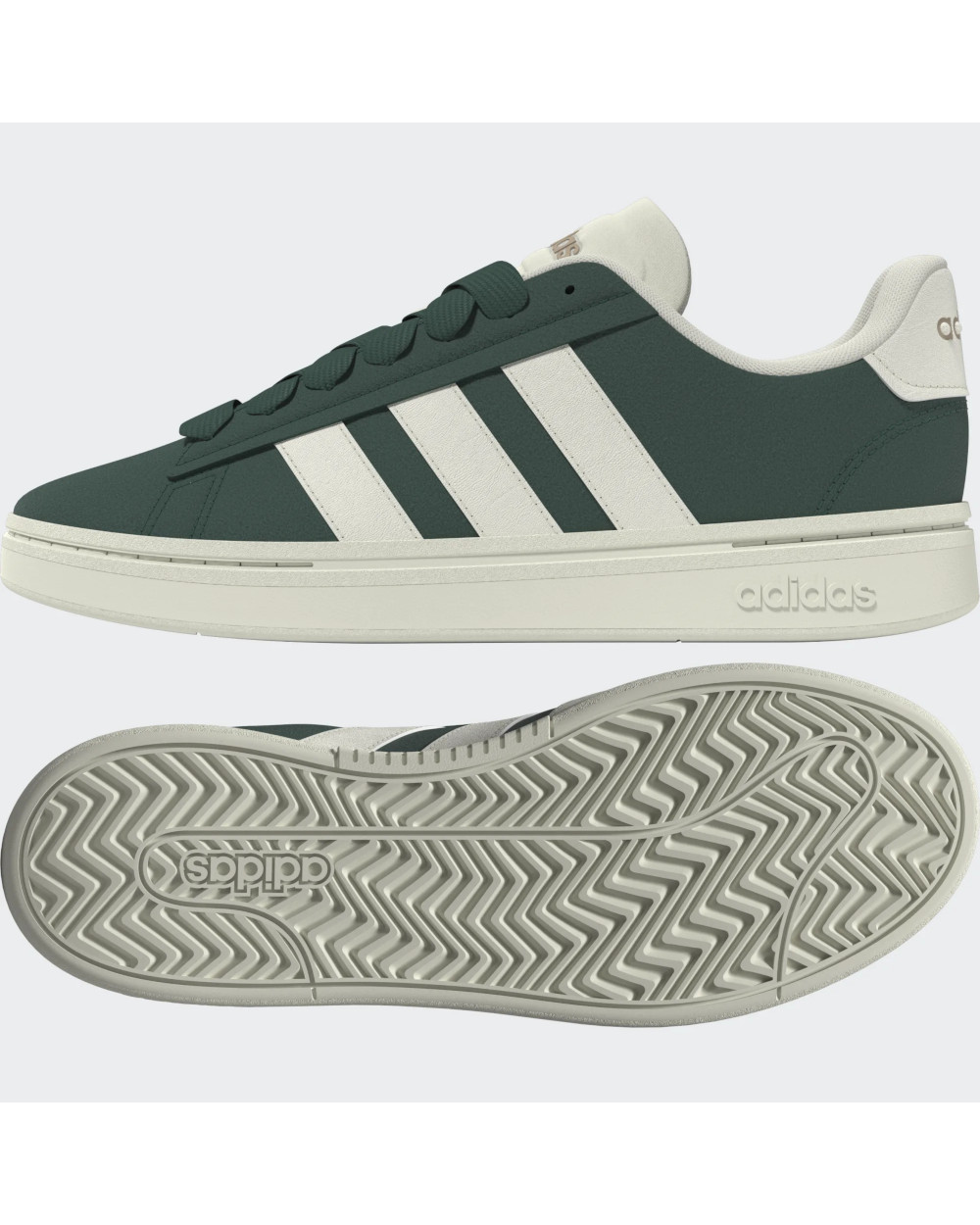 Chaussures sportif Sneakers Unisex Adidas Grand Court Alpha 00s Vert Blanc acheter