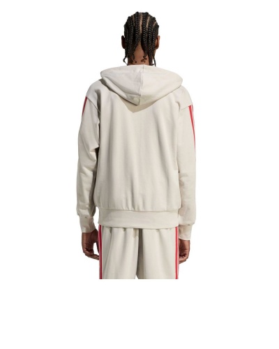 GIACCA FELPA cappuccio Adidas Essentials 3-Stripes French Terry Full-Zip Hoodie Cotone Beige arancione - Adidas Essentials 3-Stripes French Terry Full-Zip Hoodie Cotton Beige Orange - Sweat à capuche zippé Adidas Essentials 3-Stripes French Terry en coton beige orange - Adidas Essentials 3-Streifen French Terry Full-Zip Hoodie Baumwolle Beige Orange