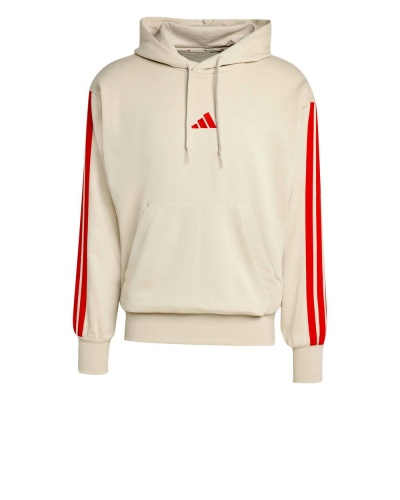 Felpa con cappuccio ADIDAS Essentials 3-Stripes French Terry Cotone Garzato Uomo Bianco Aragosta - Adidas Essentials 3-Stripes French Terry Cotton Brushed Hoodie Men's White Lobster - Sweat à capuche Adidas Essentials 3-Stripes en coton éponge brossé pour homme Blanc Homard - Adidas Essentials 3-Streifen French Terry Cotton Brushed Hoodie Herren Weiß Hummer