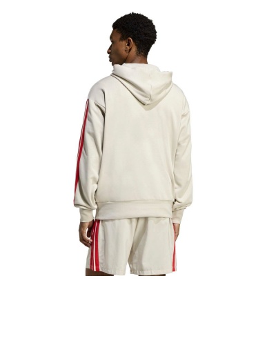 Felpa con cappuccio ADIDAS Essentials 3-Stripes French Terry Cotone Garzato Uomo Bianco Aragosta - Adidas Essentials 3-Stripes French Terry Cotton Brushed Hoodie Men's White Lobster - Sweat à capuche Adidas Essentials 3-Stripes en coton éponge brossé pour homme Blanc Homard - Adidas Essentials 3-Streifen French Terry Cotton Brushed Hoodie Herren Weiß Hummer