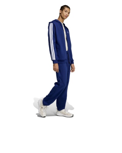 Tuta intera completa tempo libero Adidas M 3-Stripes Fleece Full zip Cappuccio Cotone Felpato Blue uomo - Adidas M 3-Stripes Fleece Full Zip Hooded Cotton Fleece Tracksuit Leisure Blue Men - Survêtement à capuche zippé en polaire de coton Adidas M 3-Stripes Fleece Leisure Blue Homme - Adidas M 3-Streifen Fleece Full Zip Kapuzenpullover Baumwollfleece Trainingsanzug Freizeit Blau Herren