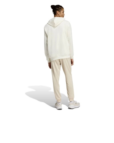 Tuta Sportiva Intera completa ADIDAS Big Logo Hoodie French Terry Poliestere Uomo Bianco Beige - Adidas Mens Full Tracksuit Big Logo Hoodie French Terry Polyester White Beige - Survêtement Adidas Homme Sweat à Capuche Grand Logo French Terry Polyester Blanc Beige - Adidas Herren Full Trainingsanzug Big Logo Hoodie French Terry Polyester Weiß Beige