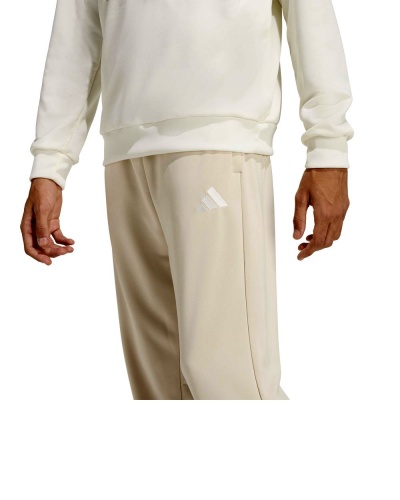 Tuta Sportiva Intera completa ADIDAS Big Logo Hoodie French Terry Poliestere Uomo Bianco Beige - Adidas Mens Full Tracksuit Big Logo Hoodie French Terry Polyester White Beige - Survêtement Adidas Homme Sweat à Capuche Grand Logo French Terry Polyester Blanc Beige - Adidas Herren Full Trainingsanzug Big Logo Hoodie French Terry Polyester Weiß Beige