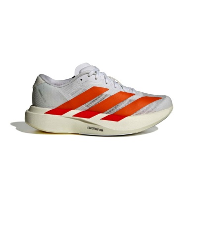 Scarpe  Running Sportive Sneakers Adidas Adizero EVO SL Junior Donna Bianco Arancione - Adidas Adizero EVO SL Junior Women's Running Shoes Sneakers White Orange - Chaussures de running Adidas Adizero EVO SL Junior pour femme, blanches et oranges - Adidas Adizero EVO SL Junior Damen Laufschuhe Sneaker Weiß Orange