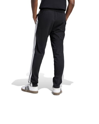 Pantaloni tuta Adidas Essentials 3-Stripes Single Jersey Cotone Leggero Fino Uomo Nero Bianco - Adidas Essentials 3-Stripes Single Jersey Lightweight Cotton Tracksuit Bottoms Men's Black White - Pantalon de survêtement Adidas Essentials 3-Stripes en jersey simple et coton léger pour homme, noir et blanc - Adidas Essentials 3-Streifen Single Jersey Leichte Baumwoll-Trainingshose Herren Schwarz Weiß