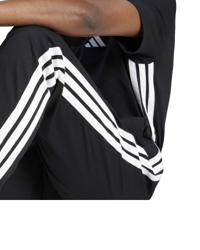 Pantaloni tuta Adidas Essentials 3-Stripes Single Jersey Cotone Leggero Fino Uomo Nero Bianco - Adidas Essentials 3-Stripes Single Jersey Lightweight Cotton Tracksuit Bottoms Men's Black White - Pantalon de survêtement Adidas Essentials 3-Stripes en jersey simple et coton léger pour homme, noir et blanc - Adidas Essentials 3-Streifen Single Jersey Leichte Baumwoll-Trainingshose Herren Schwarz Weiß
