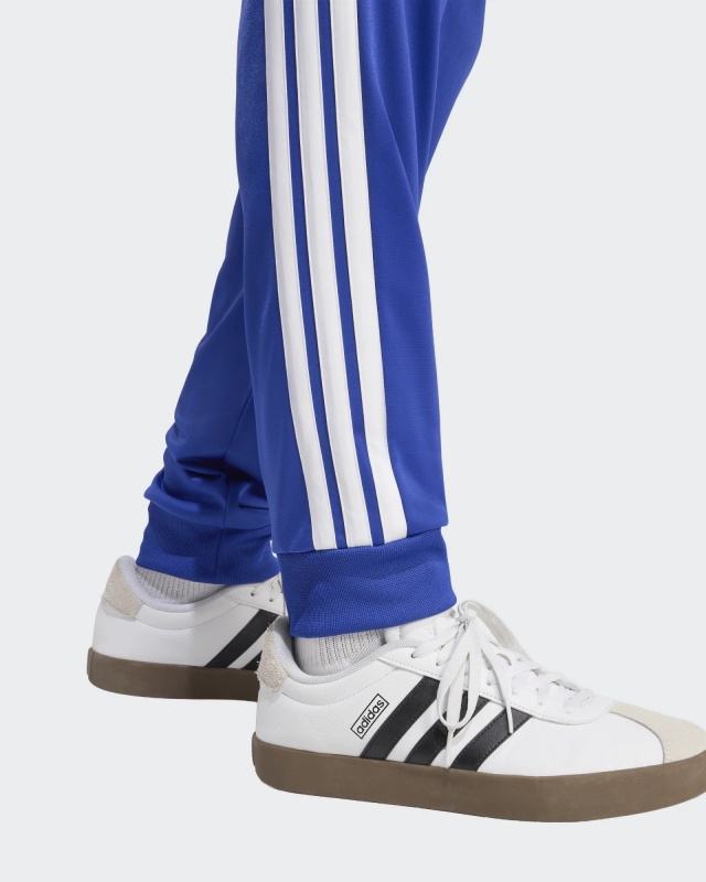 Tuta Sportiva ADIDAS Basic 3-Stripes Tricot Uomo Poliestere Blue - Adidas Basic 3-Stripes Tricot Men\'s Tracksuit, Polyester, Blue - Survêtement Adidas Basic 3-Stripes Tricot pour homme, polyester, bleu - Adidas Basic 3-Stripes Tricot Herren Trainingsanzug, Polyester, Blau