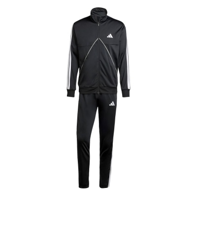 Tuta Sportiva ADIDAS Sportswear Tricot Tiro-Inspired Uomo Poliestere Nero - ADIDAS Sportswear Tricot Tiro-Inspired Men's Tracksuit, Black Polyester - Survêtement homme ADIDAS Sportswear Tricot Tiro, noir en polyester - ADIDAS Sportswear Herren-Trainingsanzug im Trikot-Design, inspiriert von Tiro, Schwarz, Polyester