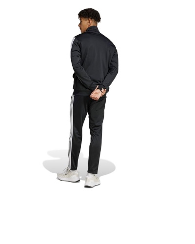 Tuta Sportiva ADIDAS Sportswear Tricot Tiro-Inspired Uomo Poliestere Nero - ADIDAS Sportswear Tricot Tiro-Inspired Men's Tracksuit, Black Polyester - Survêtement homme ADIDAS Sportswear Tricot Tiro, noir en polyester - ADIDAS Sportswear Herren-Trainingsanzug im Trikot-Design, inspiriert von Tiro, Schwarz, Polyester
