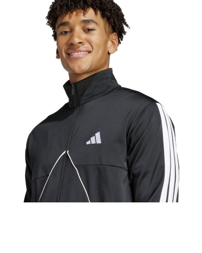 Tuta Sportiva ADIDAS Sportswear Tricot Tiro-Inspired Uomo Poliestere Nero - ADIDAS Sportswear Tricot Tiro-Inspired Men's Tracksuit, Black Polyester - Survêtement homme ADIDAS Sportswear Tricot Tiro, noir en polyester - ADIDAS Sportswear Herren-Trainingsanzug im Trikot-Design, inspiriert von Tiro, Schwarz, Polyester