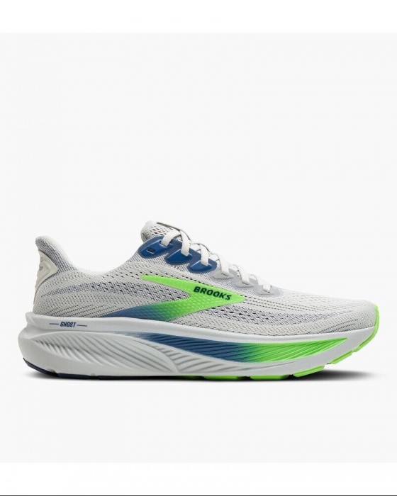 Scarpe running Corsa Brooks Ghost 17 Neutre Oyster Beacon Blue Gecko - Running Shoes Brooks Ghost 17 Neutral Oyster Beacon Blue Gecko - Chaussures de course Brooks Ghost 17 Neutral Oyster Beacon Blue Gecko - Brooks Ghost 17 Laufschuhe Neutral Oyster Beacon Blue Gecko