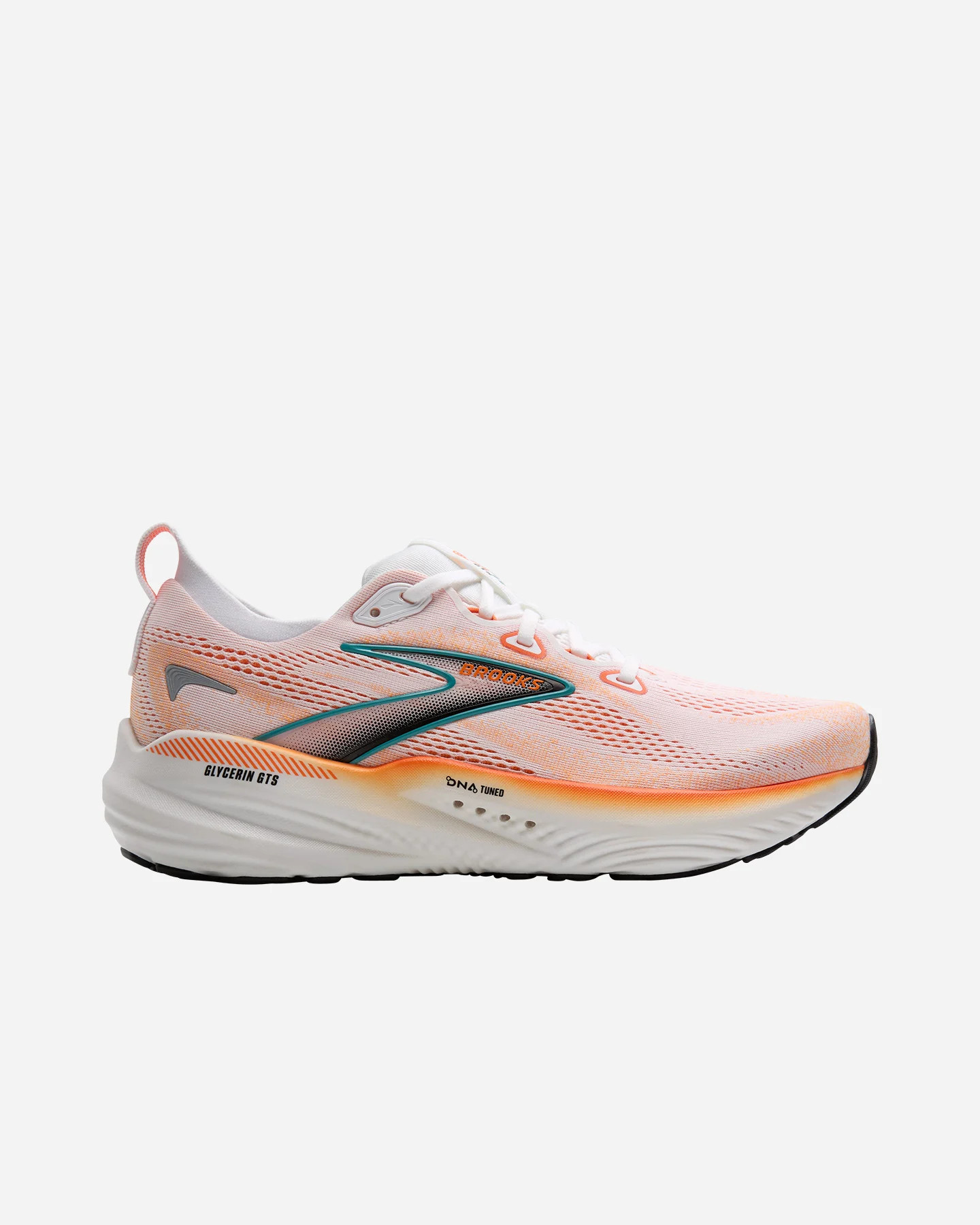 Laufschuhe Running Shoes HERREN Brooks Glycerin GTS 22 Weiß Orange - Bild 9 von 14