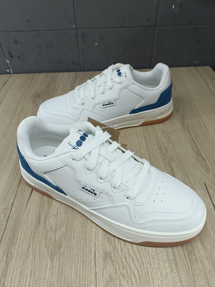Scarpe Sneakers Unisex Diadora GINGER Bianco Blue Cenere Lifestyle - Imagen 11 de 17