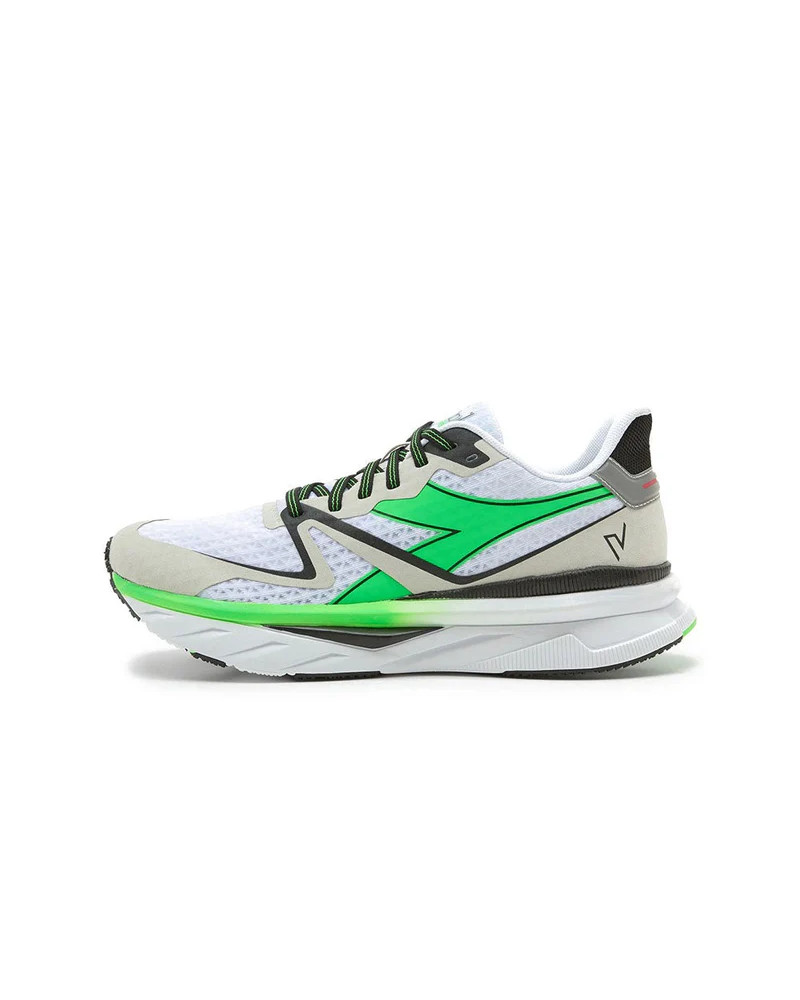 Scarpe Corsa Running Shoes UOMO Diadora Grigio Verde Fluo ATOMO V7000 Mesh - Foto 11 di 17