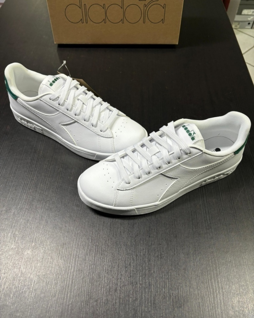 MEN S Diadora Tournament White Green Short Sneakers