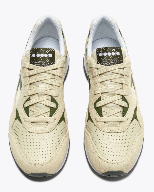 Scarpe sportive sneakers Diadora N.92 ADVANCE T2 Uomo Vera pelle Verde Pesto - Sports Sneakers Shoes Diadora N.92 ADVANCE T2 Mens Genuine Leather Pesto Green - chaussures de sport Sneakers Diadora N.92 ADVANCE T2 pour homme, en cuir véritable vert pesto - Diadora N.92 ADVANCE T2 Herren-Sneaker aus echtem Leder, Pestogrün