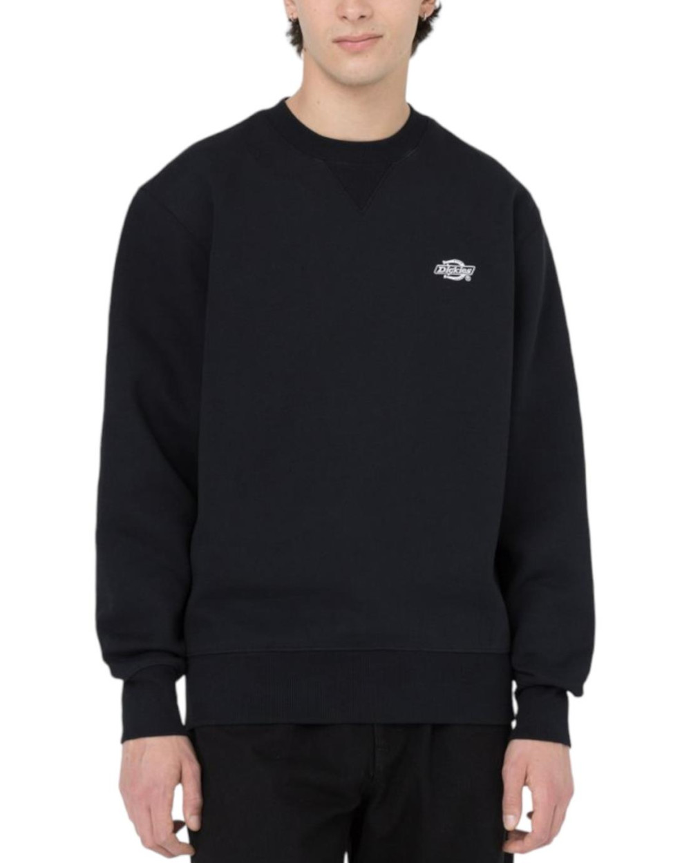 Felpa Sportiva girocollo UOMO Dickies Nero SummerDale Crew pullover - Picture 9 of 12