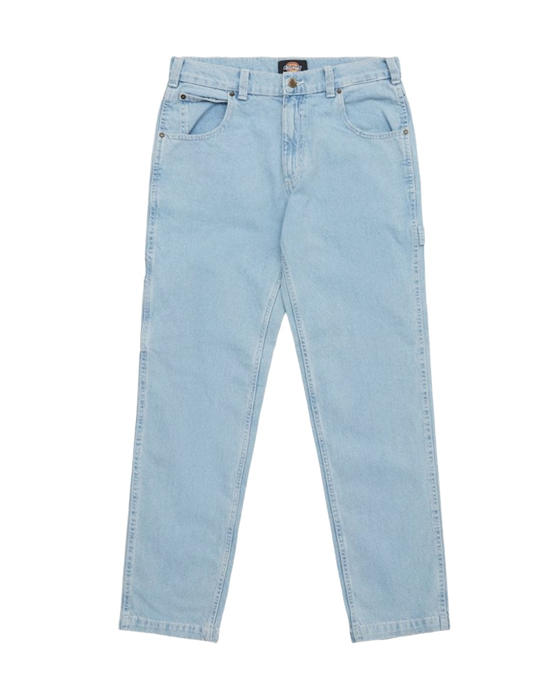 Jeans Pantaloni Casual da lavoro Denim UOMO Dickies Blu Chiaro Garyville Coton - Imagen 7 de 13