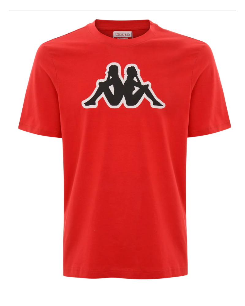 MENS Kappa Band 222 Red ZOBI LOGO Cotton Jersey T Shirt