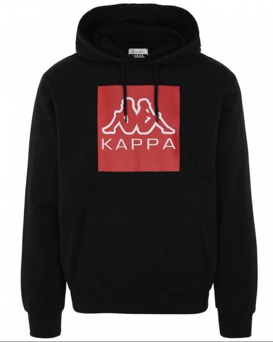 Felpa Cappuccio Pullover kappa LOGO EVAN Cotone garzato Uomo Nero - Sweatshirt Hoodie Pullover kappa LOGO EVAN Brushed cotton Man Black - Sweat Capuche Pullover kappa LOGO EVAN Coton gratté Homme Noir - Sweatshirt Hoodie Pullover kappa LOGO EVAN Gebürstete Baumwolle Herren Schwarz