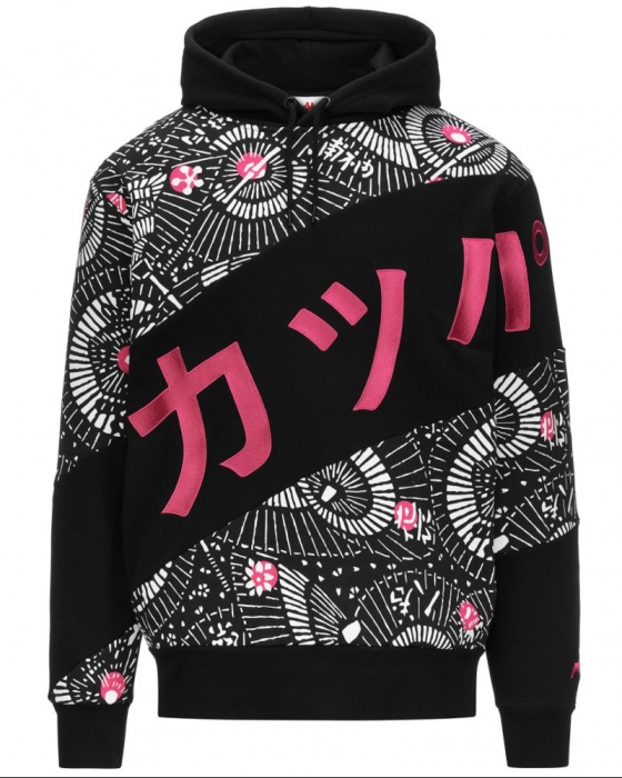 Felpa kappa on sale nera e rosa