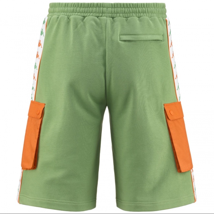 pantaloncini Bermuda kappa Banda 222 SANCIO Cotone French Terry uomo con tasche Green Dusty-Orange R - Bermuda shorts kappa Banda 222 SANCIO Cotton French Terry men with pockets Green Dusty-Orange R - Bermuda kappa Banda 222 SANCIO Coton French Terry homme avec poches Vert Dusty-Orange R - Bermudashorts Kappa Banda 222 SANCIO Cotton French Terry Herren mit Taschen Grün Dusty-Orange R
