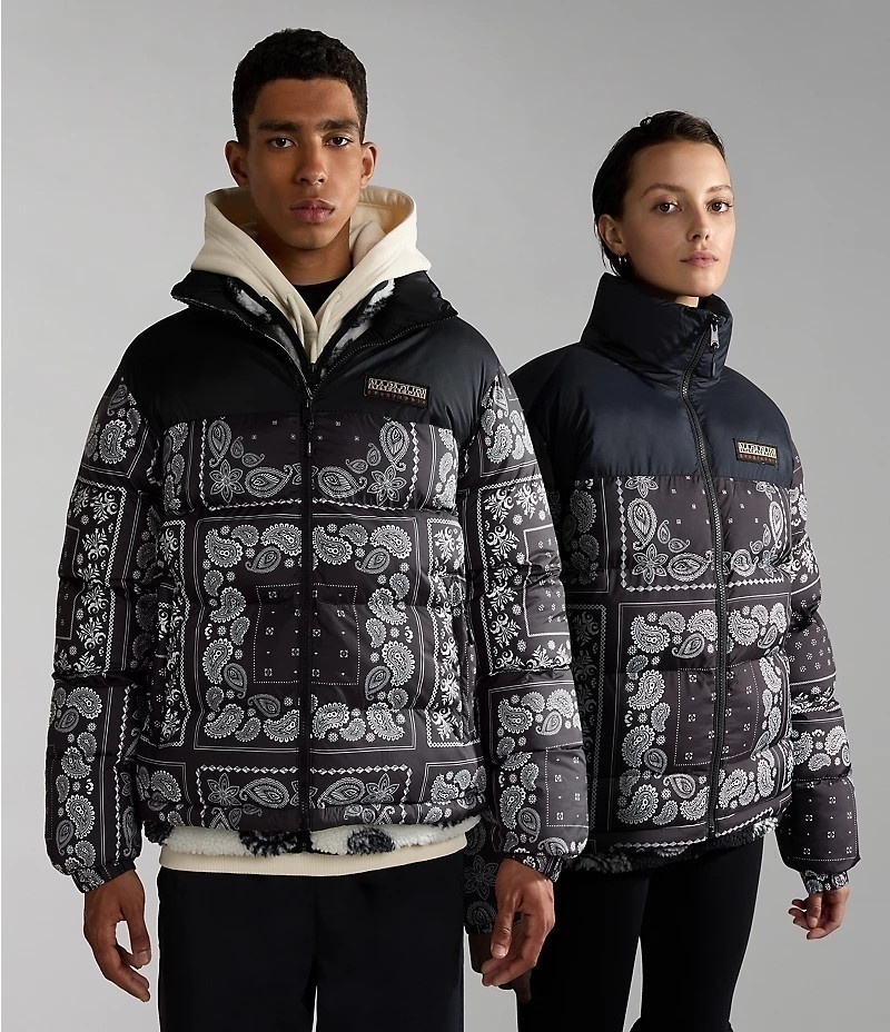 Chaqueta de invierno acolchada de plumón HOMBRE Napapijri A-HOLIDAY Fw23 NEGRA DOP F5P - Imagen 9 de 12