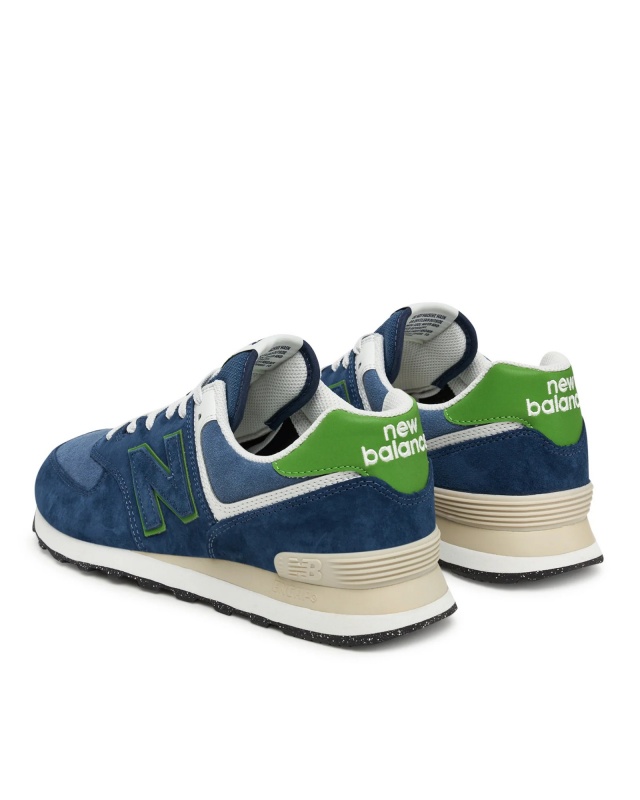 Scarpe sportive sneakers new balance 574 QBL Suede Tessuto Blue Verde - Sports Shoes Sneakers New Balance 574 QBL Suede Textile Blue Green - Chaussures de sport Baskets New Balance 574 QBL Suede Textile Bleu Vert - Sportschuhe Sneakers New Balance 574 QBL Wildleder Textil Blau Grün