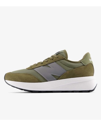 Scarpe Sneakers New Balance 370 Uomo Verde Oliva Suede Mesh - Sneakers Shoes New Balance 370 Original Mens Suede Mesh Olive Green - Baskets New Balance 370 Original pour homme, en daim et mesh vert olive - New Balance 370 Original Herren-Sneaker, Wildleder-Mesh, Olivgrün