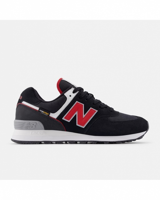 Scarpe sportive sneakers new balance 574 8JL Pelle Cordura Nero - Sneakers Sports Shoes New Balance 574 8JL Cordura Leather Black - Baskets New Balance 574 8JL en cuir Cordura noir - New Balance 574 8JL Sneaker, Sportschuhe, Cordura-Leder, Schwarz