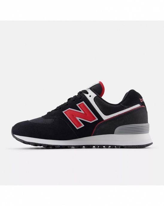 Scarpe sportive sneakers new balance 574 8JL Pelle Cordura Nero - Sneakers Sports Shoes New Balance 574 8JL Cordura Leather Black - Baskets New Balance 574 8JL en cuir Cordura noir - New Balance 574 8JL Sneaker, Sportschuhe, Cordura-Leder, Schwarz