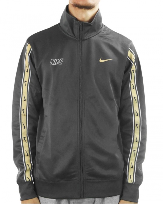 Giacca Tuta Sportiva UOMO Nike Nero Oro Sportswear Repeat