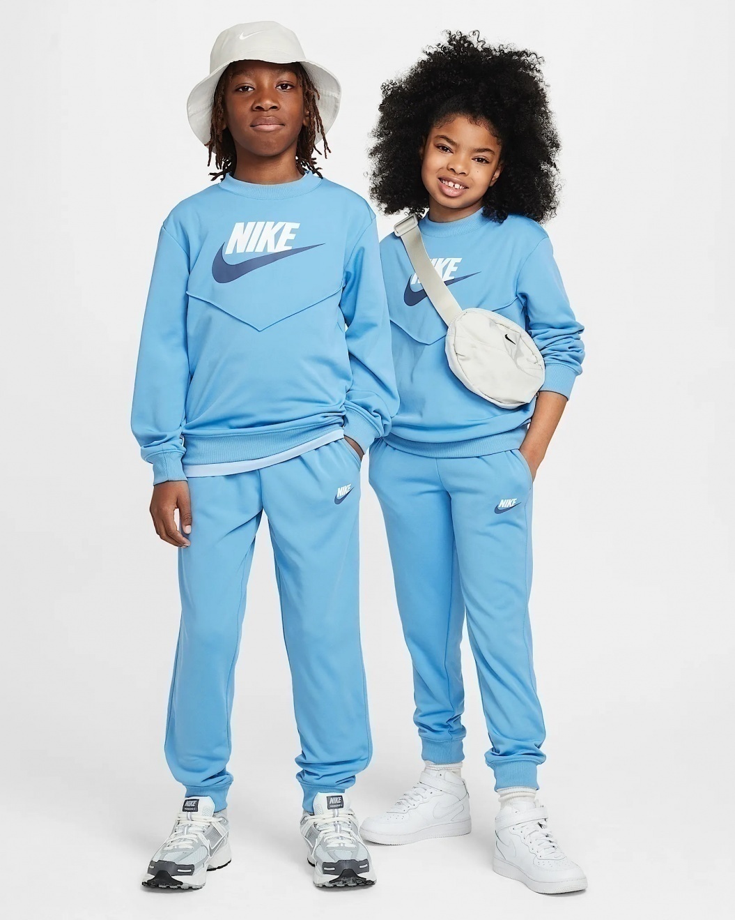 Ganzanzug Full Tracksuit Jungen Unisex Nike Sportswear Crew Blau - Bild 11 von 15