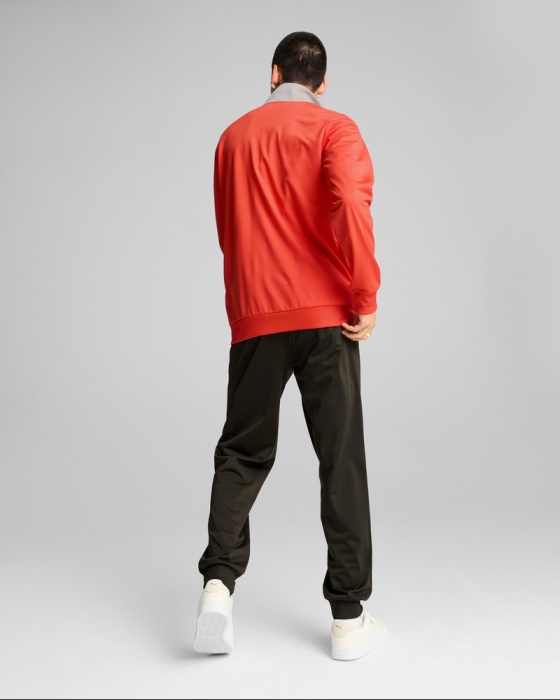 Tuta intera Completa puma POWER Poly uomo Rosso - Puma POWER Poly Mens Full Tracksuit Red - Survêtement complet Puma POWER Poly pour homme, rouge - Puma POWER Poly Herren-Trainingsanzug Rot
