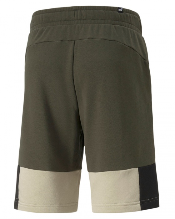 pantaloncini sportivi da passeggio bermuda Puma Essentials + Block con tasche Uomo Verde Cotone French terry - Puma Essentials Block Bermuda Sports Shorts with Pockets Men's Green French Terry Cotton - Short de sport Puma Essentials Block Bermuda avec poches pour homme en coton French Terry vert - Puma Essentials Block Bermuda Sportshorts mit Taschen Herren Grün French Terry Baumwolle